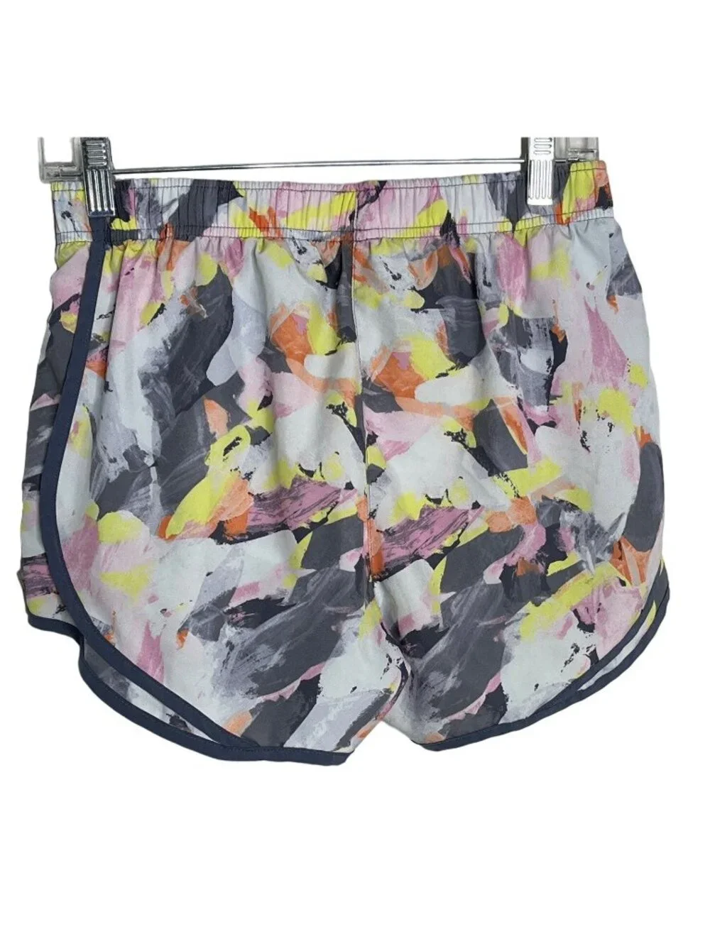 Calvin Klein Women's Small Running Shorts Gray White Lined Athletic Gym